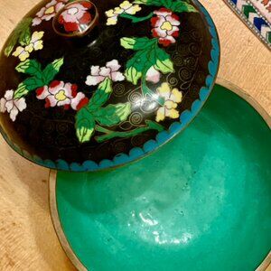 Cloisonne Lidded Trinket Box